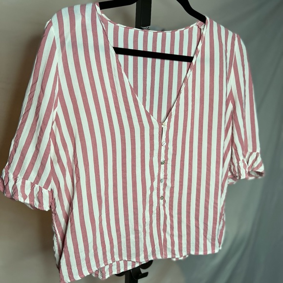Pink and awesome! Zara stripped shirt. - Picture 6 of 16